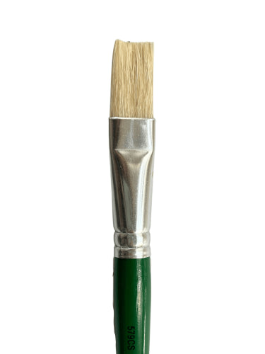 Artist Brush Set - Series 579cs features flat stubby brushes for precision in watercolors, acrylics, and oils.