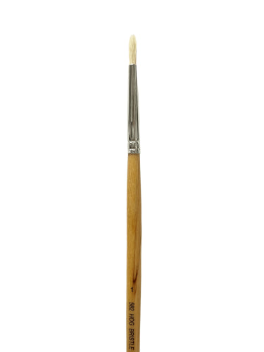 Eterna 582 Brush No.1, a premium bristle brush for smooth paint application in watercolors, acrylics, and oils.