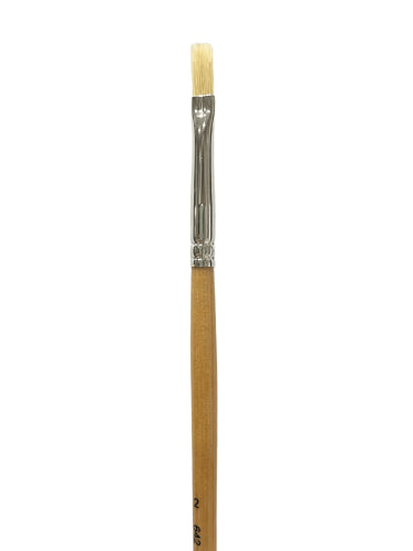 Squirrel S642 Brush No.2: Premium pure bristle paintbrush for versatile painting techniques in acrylics, oils, and watercolors.
