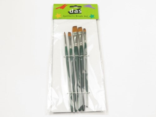 Artist Brush Set - Das 8302 Set/5 Flat Synth Brushes