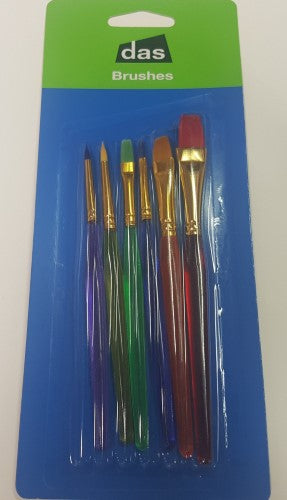 Coloured Brush Set Of 6