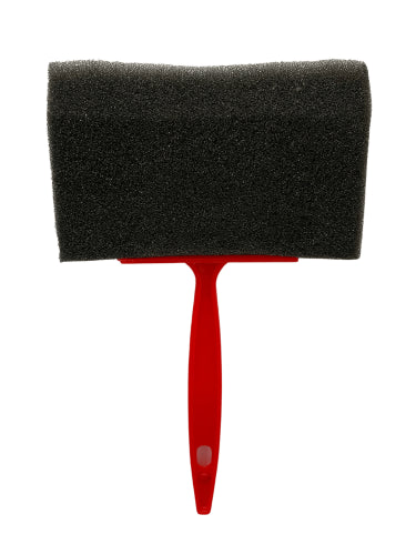 Foam paint brush with plastic handle, ideal for smooth application of water-based paints and crafts.