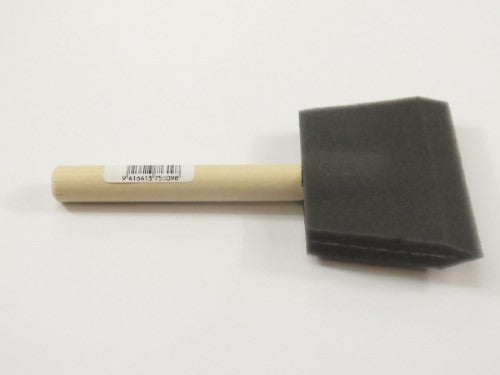 4-inch poly foam brush with wooden handle for precise application of water-based paints, ideal for artists and DIY enthusiasts.