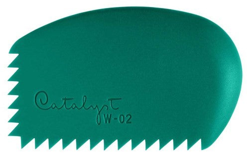 Princeton Catalyst Wedge W-02: versatile silicone tool for artists, combining brush and knife features for dynamic creativity.