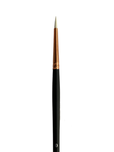 Artist Brush S9000 Bristlon Round #0 features stiff, thick filaments for precise control in fine art and detailed techniques.