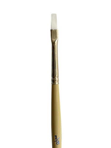 Artist Brush S9850 features a 1/8" White Taklon rake design for precision detailing in watercolor, acrylic, and gouache.