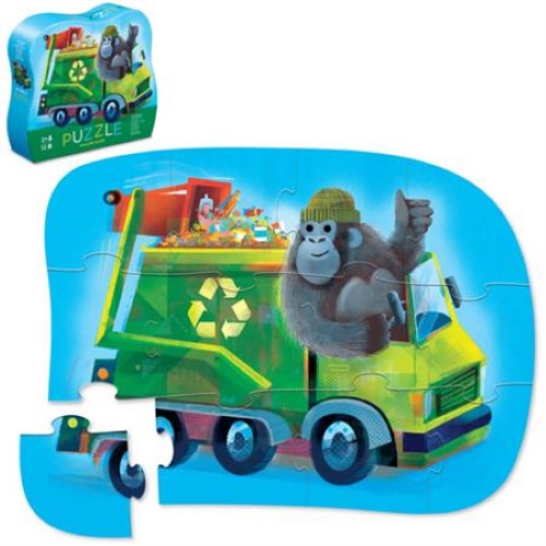 Colorful 12-piece toddler puzzle featuring adorable gorillas, promoting fine motor skills and hand-eye coordination.