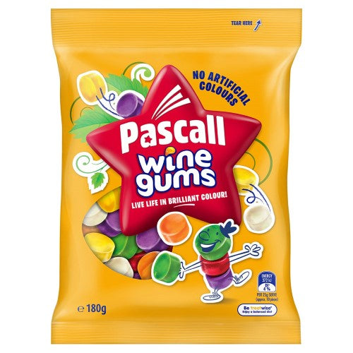 Pascall Wine Gums 180g ( 18 Pack )