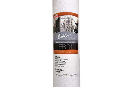 High-quality 72" x 6yd cotton duck canvas roll, ideal for various paint applications and large-scale art projects.