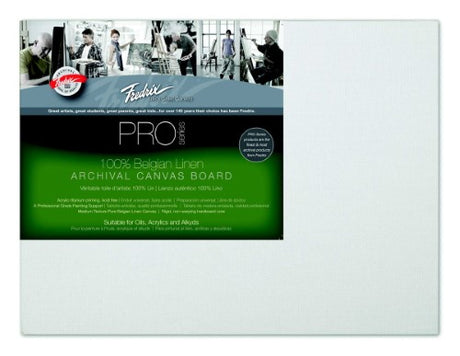 Fdx Archival Linen Panel 8x10" featuring medium texture linen on acid-free MDF, ideal for durable, vibrant artwork in various mediums.