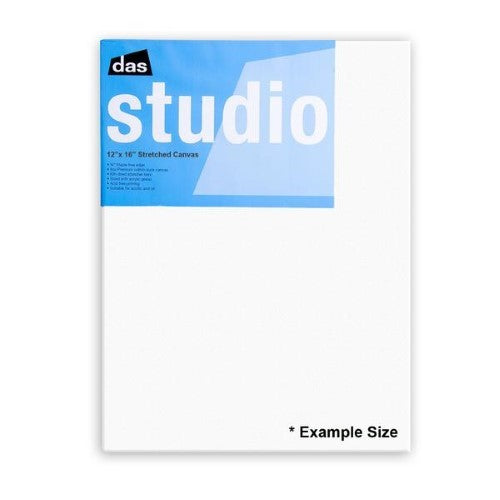 Artist Canvas - Das Studio 12x16 inches, featuring a durable cotton surface, primed for acrylics, oils, and watercolors.