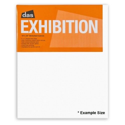 "Das Exhibition 1.5 Canvas, 16x20 inches, featuring durable cotton surface, medium grain, and warp-resistant frame for versatile painting."