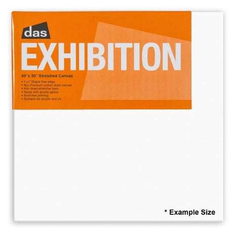 Premium 30x30 inch Das Exhibition canvas made from natural cotton, perfect for oil, acrylic, and mixed media painting.