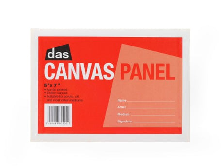 Das Canvas Panel 4x5 inches, a premium acrylic-primed cotton canvas on sturdy pulp-board for versatile painting.