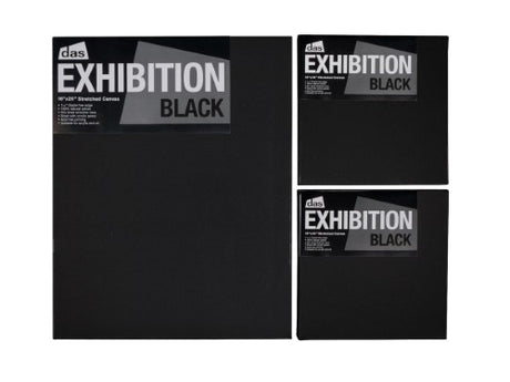 Das Exhibition Black 1.5 Canvas, 12x16 inches, ideal for artists with durable, primed surface for various painting techniques.