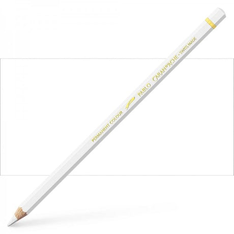 Caran d'Ache Pablo White Artist Pencils in 3-pack, featuring vibrant colors and high quality for precise, clean color drawings.