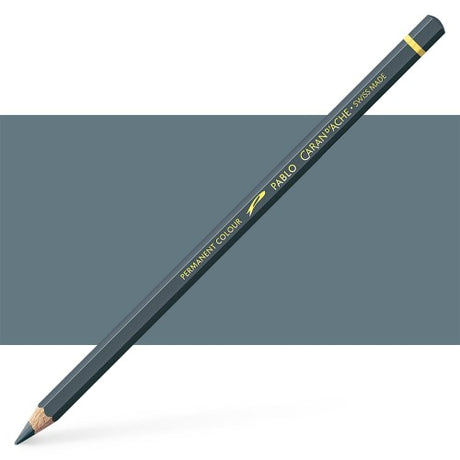 Caran d'Ache Pablo Greyish Black artist pencils with 3.8 mm leads for superior coverage and smooth application on various surfaces.