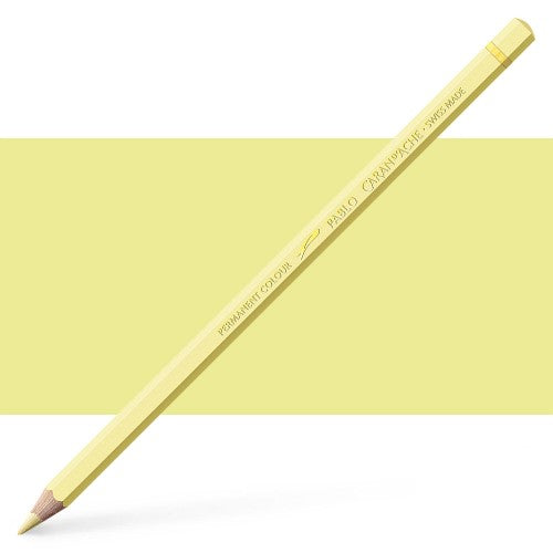 Caran d'Ache Pablo Pale Yellow artist pencils with precision leads for vibrant, smooth color applications in various artistic projects.