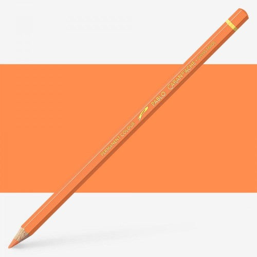 Caran d'Ache Pablo Apricot Artist Pencils (3) showcase vibrant colors with superior opacity, ideal for realistic artwork on various surfaces.