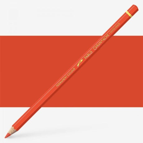 Caran d'Ache Pablo English Red artist pencil with 3.8 mm lead, ideal for vibrant, long-lasting color drawings and illustrations.