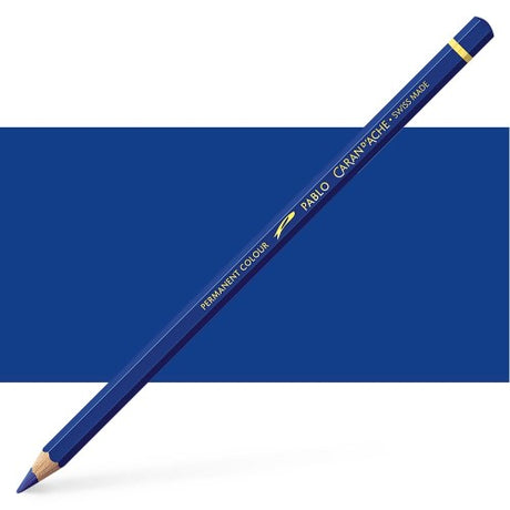 Caran d'Ache Pablo Night Blue artist pencils featuring vibrant hue, 3.8 mm lead, and eco-friendly Swiss craftsmanship.