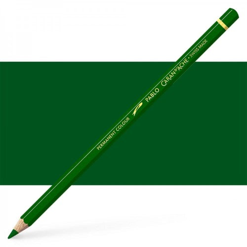 Caran d'Ache Pablo Bluish Green (3) artist pencil for vibrant color drawings, featuring smooth application and exceptional lightfastness.