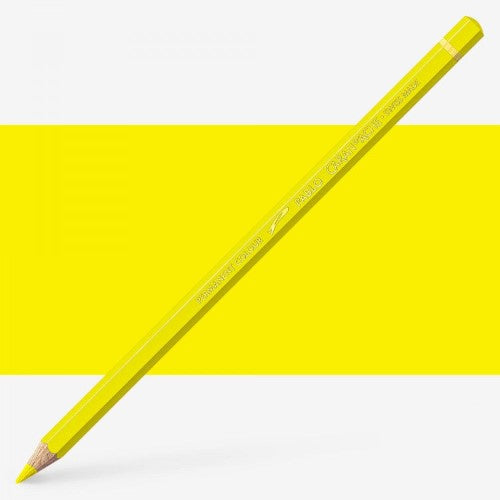 Caran d'Ache Pablo Canary Yellow artist pencils (3-pack) for vibrant coloring, designed for professionals and enthusiasts.