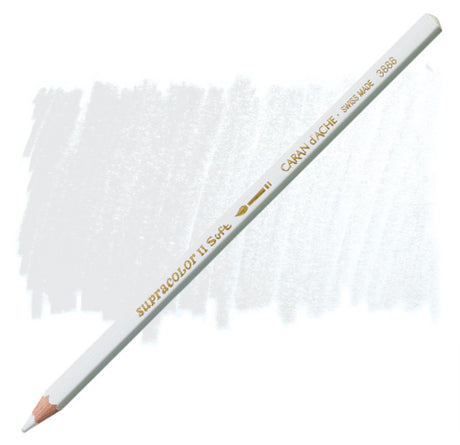 Supracolour White (3) artist pencils with 120 water-soluble shades, 3.8 mm soft leads for vibrant, long-lasting artwork.