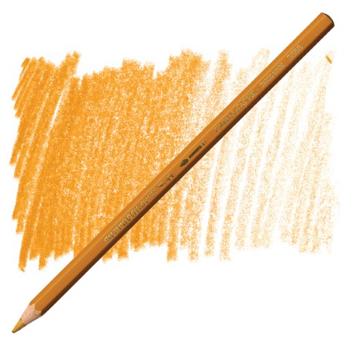 Water-soluble Supracolour Ochre (3) artist pencil with vibrant hues for blending, shading, and textured artwork. Eco-friendly design.