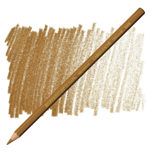 Water-soluble Supracolour pencils in rich Brown Ochre, perfect for vibrant artwork and detailed illustrations.