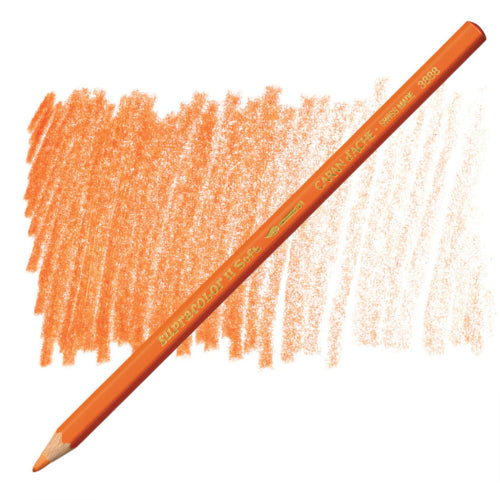 Premium Supracolour Reddish Orange (3) artist pencil showcasing vibrant color and water-soluble features for versatile art.