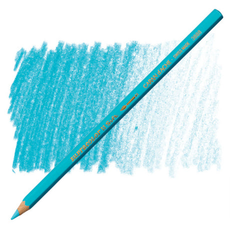 Supracolour Turquoise Blue (3) artist pencil with soft 3.8 mm lead, ideal for vibrant, water-soluble art creations.