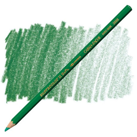 Vibrant Supracolour Emerald Green artist pencil for blending, layering, and watercolor techniques, ideal for artists.