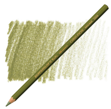 Artist Pencils - Supracolour Olive (3) feature vibrant, water-soluble leads for blending and watercolor effects in a stylish design.