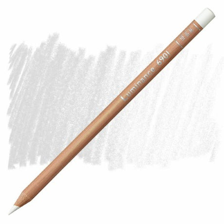 Caran D’ache Luminance Pencils White pack of 3, featuring creamy, lightfast leads in eco-friendly cedar wood for artists.