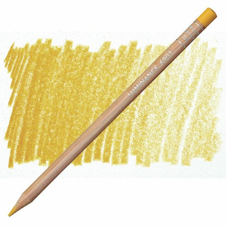 Caran d'Ache Luminance Raw Sienna pencils in a pack of 3, featuring creamy, lightfast leads for vibrant artwork.