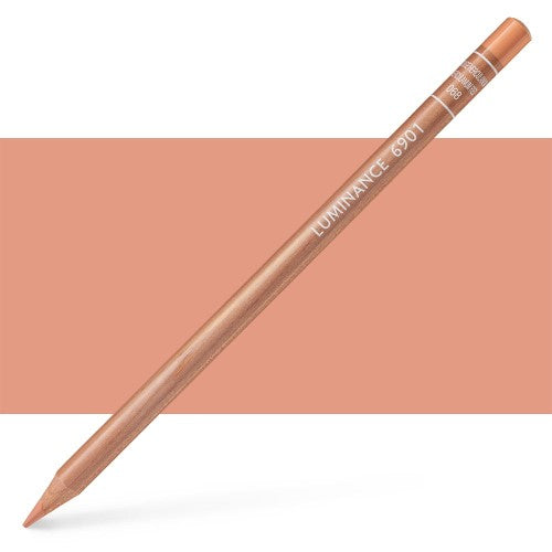 Caran D’ache Luminance Pencil in Herculaneum Red, featuring 3.8mm creamy lead with high lightfastness for vibrant art.