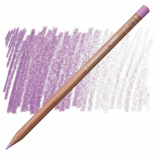 Caran d'Ache Luminance Pink Pencils (Pack of 3) offering vibrant color, creamy lead, eco-friendly wood casing, and high lightfastness.