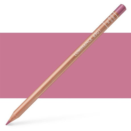 Professional Caran D’ache Luminance Pencils in Hibiscus Pink, featuring creamy, lightfast leads for vibrant, long-lasting artwork.