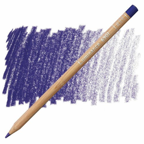 Pack of 3 Caran d’Ache Luminance Violet pencils, featuring creamy, lightfast leads for vibrant, precise artwork.