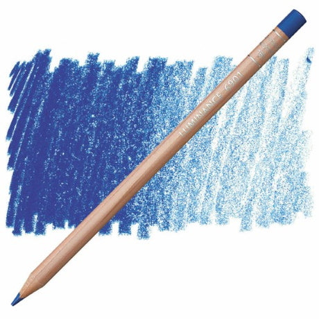 Pack of 3 Caran D’ache Luminance Pencils in Phthalo Blue, featuring creamy leads and high lightfastness for professional use.