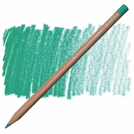 Caran D’ache Luminance pencils in Beryl Green, pack of 3, featuring creamy, lightfast leads for vibrant artwork.