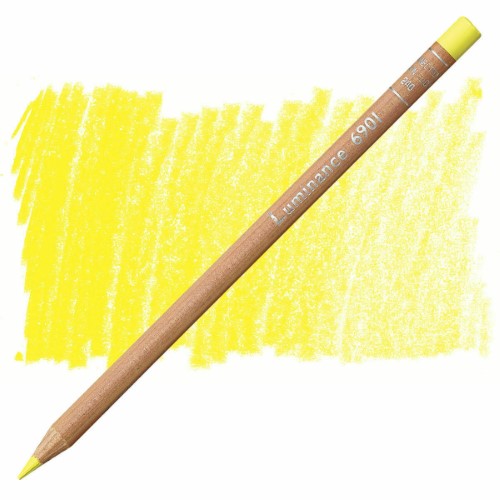 Pack of 3 Caran D’ache Luminance Lemon Yellow pencils with creamy, lightfast lead for vibrant, permanent artistry.