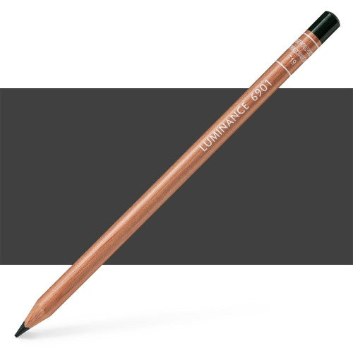 Caran D’ache Luminance DK PHTALO GREEN pencil showcasing vibrant, lightfast color in creamy, eco-friendly cedar wood casing.