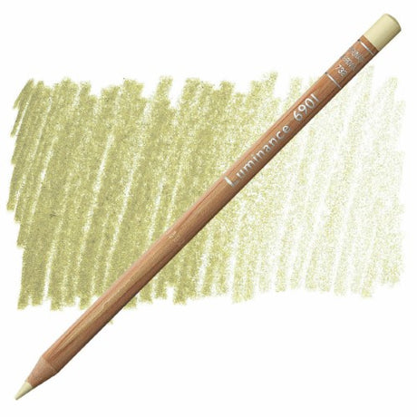 Pack of 3 Caran D’Ache Luminance Pencils in Olive Brown, featuring creamy, lightfast leads for professional artistry.