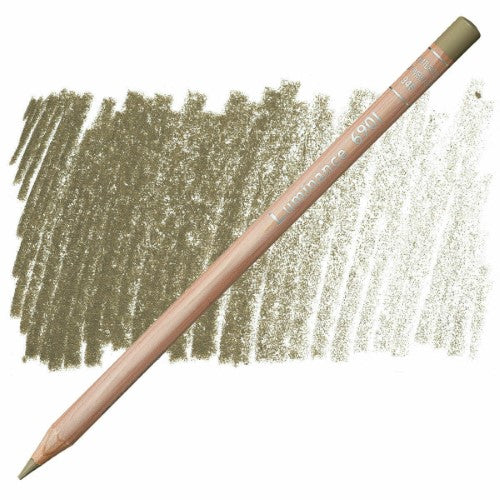 Caran d'Ache Luminance Pencils in Raw Umber 50% pack of 3, featuring creamy 3.8mm leads for smooth, vibrant, and lightfast artistry.