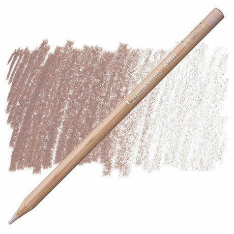 Caran d'Ache Luminance Pencils in Burnt Sienna 10%, pack of 3, feature creamy, lightfast leads for vibrant, durable artwork.