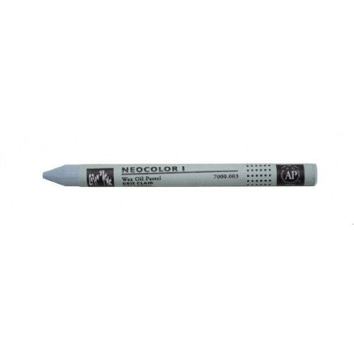 Pack of 10 Caran D’Ache Neocolor I Wax Oil Pastels in Light Grey, known for exceptional coverage and vibrant colors.