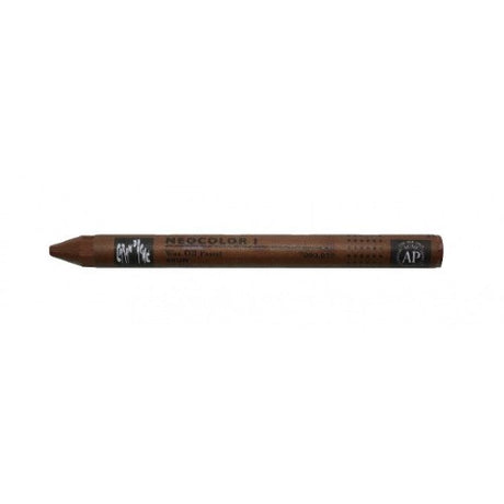 "Pack of 10 Caran D’Ache Neocolor 1 Wax Oil Brown pastels, known for vibrant color, water resistance, and easy handling for artists."