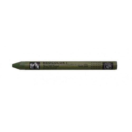 Crayon - Caran D’ache Neocolor 1 Wax Oil Olive - Pack of 10